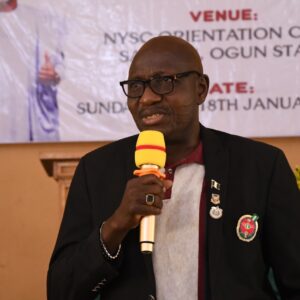 Ogun State Amotekun Commander Giving Speech During 2024 recruitment screening
